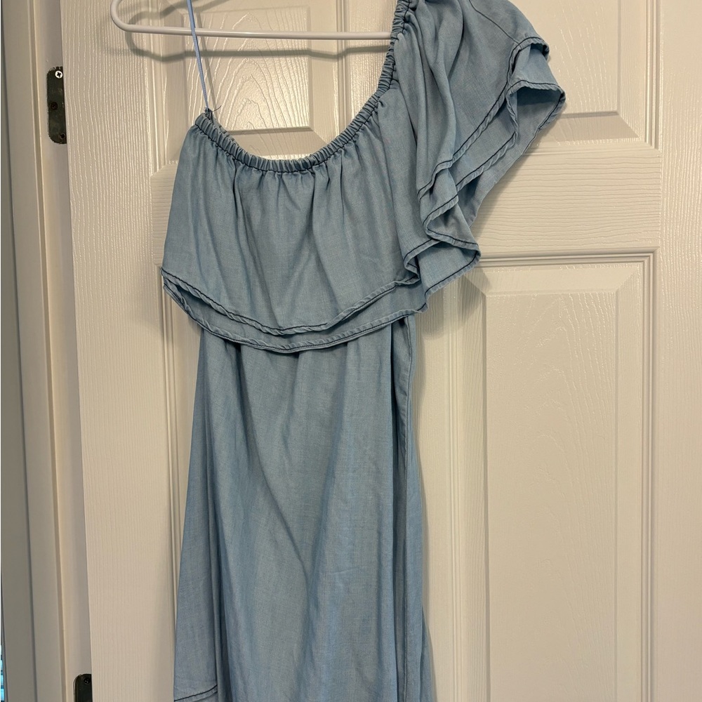 BB Dakota one shoulder ruffle dress